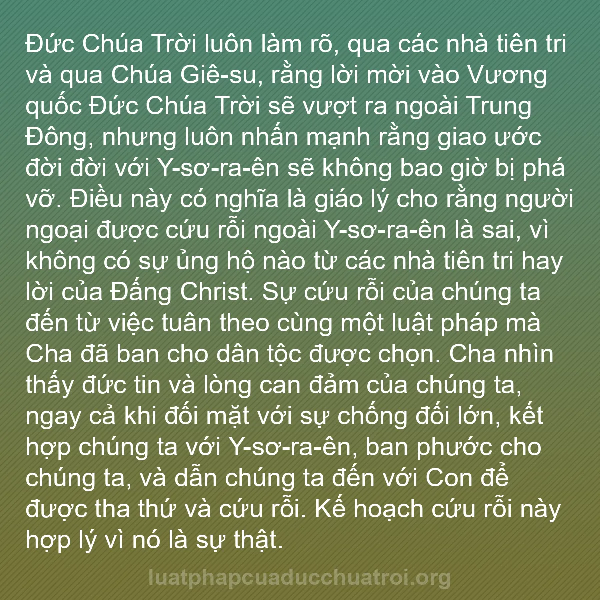 b0003 - Bài đăng về Luật pháp của Đức Chúa Trời: Đức Chúa Trời luôn làm rõ, qua các nhà tiên tri và qua Chúa...