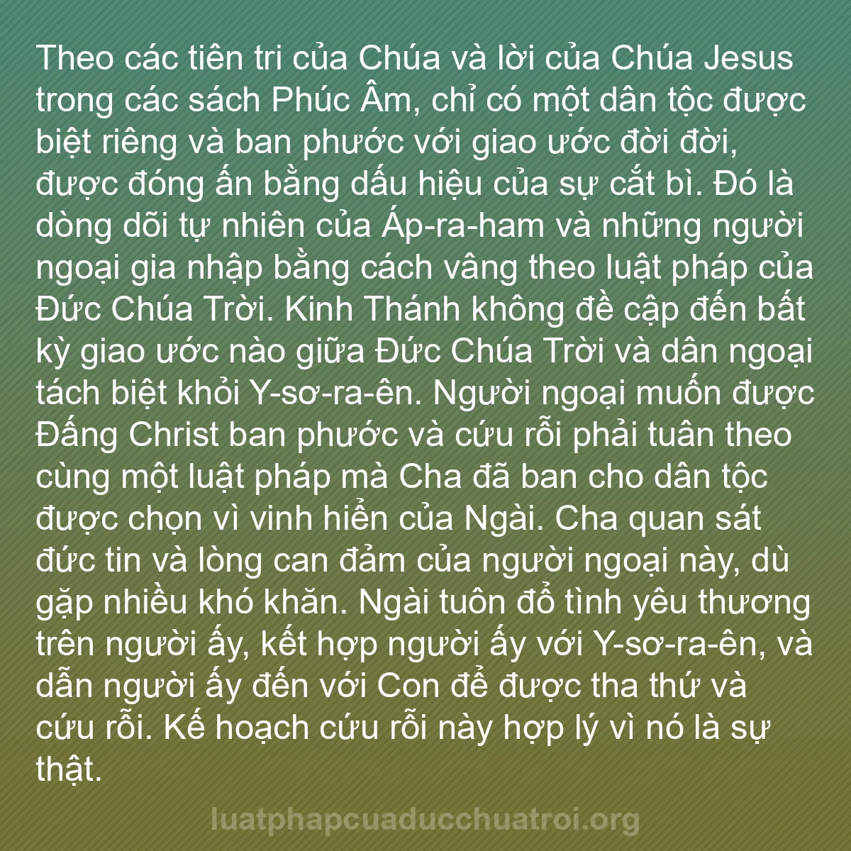 b0323 - Bài đăng về Luật pháp của Đức Chúa Trời: Theo các tiên tri của Chúa và lời của Chúa Jesus trong các sách...