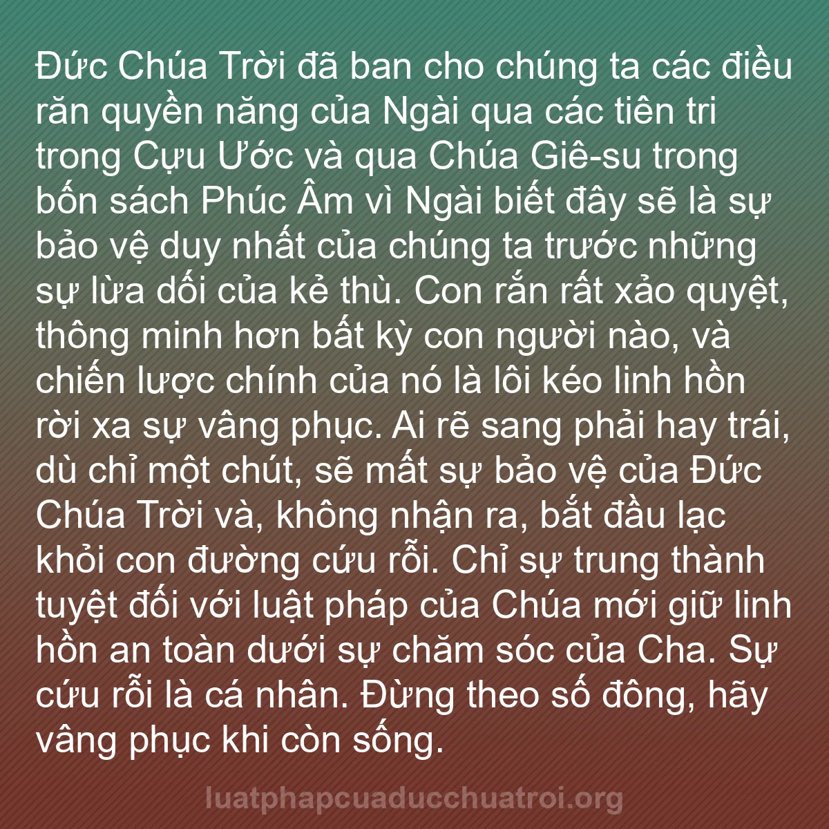 b0553 - Bài đăng về Luật pháp của Đức Chúa Trời: Đức Chúa Trời đã ban cho chúng ta các điều răn quyền năng của...